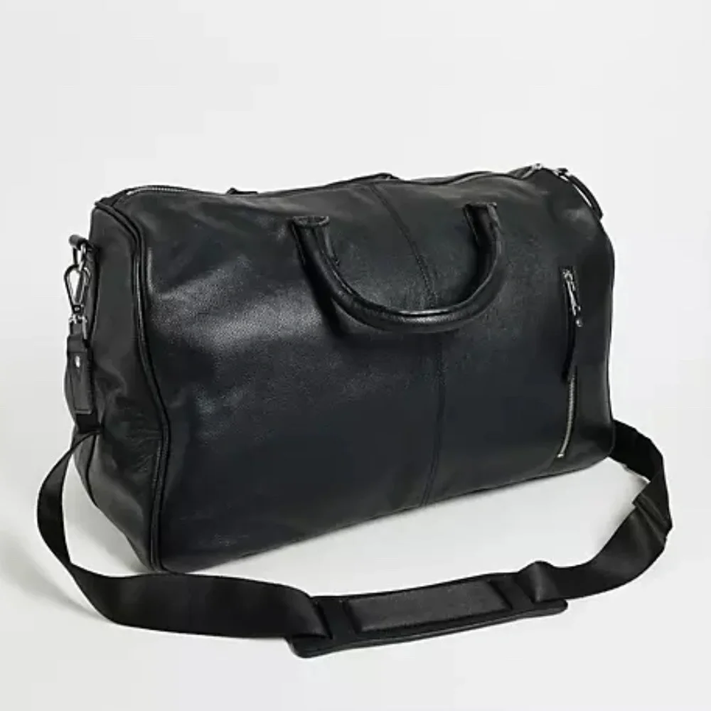 New BOLANGARO TREVOR Malcom Leather Weekend Bag - Picture 1 of 5